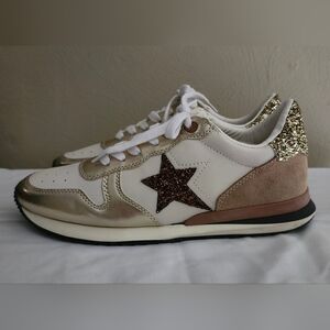 Vintage Havana Gold And Cream Star Sneakers